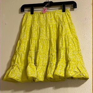 *Cute* Mini BODEN yellow & white ditzy daisy peasant skirt size 7-8 yr old
